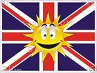 2x Sunny Face Union Jack England Aufkleber Fun Aufkleber selbstklebende Flaggen Dub