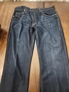 Fidelity 50-11 Denim Jeans Men's Size 36x26 Straight Dark Wash Stretch Pants - Picture 1 of 11