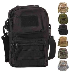 Mens Backpack Molle Tactical Sling Chest Pack Shoulder Bag Outdoor Hiking Travel - Picture 1 of 18