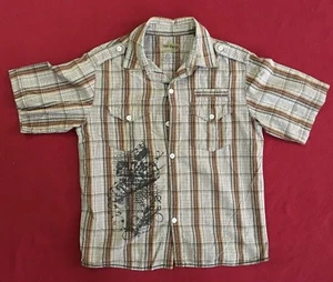 Epic Threads Boys Plaid Button Short Sleeve Shirt Mens Medium 38" Chest - Picture 1 of 5
