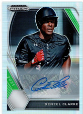 Denzel Clarke Oakland A's 2021 Panini Prizm Draft Picks Autograph