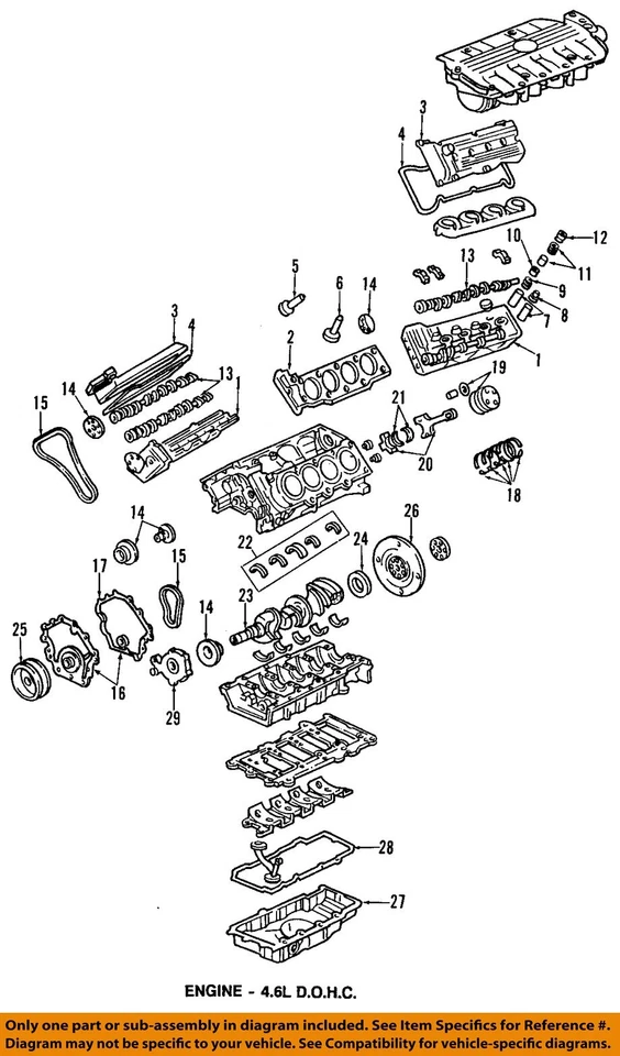 Used Engine Oil Pan fits: 2009 Cadillac Dts 4.6 Grade A - Image 1 of 2