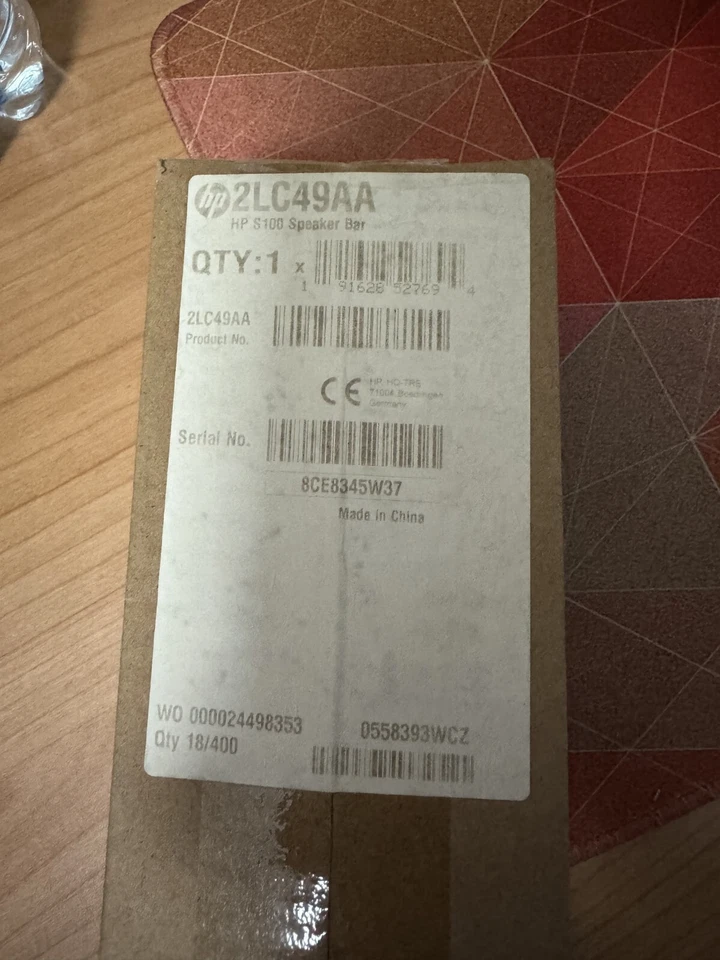 HP S100 Speaker Bar (select 2017 + 2018 ProDisplays, EliteDisplays, Z Displ) - Immagine 1 di 4