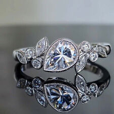 Bezel Set Wedding Engagement Ring 14K White Gold 2.16 Ct Cubic Zircon Ring