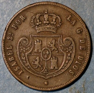 1848 Spain 1/2 Real Isabel II KM# 591 - Picture 1 of 2