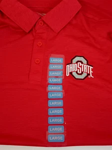 Polo Ohio State Rojo Bordado Talla Grande con Etiquetas - Imagen 1 de 7