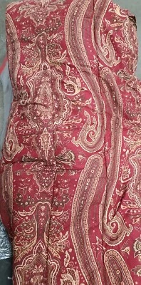 RALPH LAUREN Remington Red Paisley & Striped Comforter Reversible FULL QUEEN EUC - Image 1 of 4