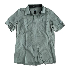 Kuhl Sage Green Multi-Front Pocket Fishing Outdoor Casual SS Shirt Mens Small - Picture 1 of 4