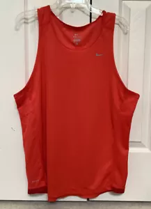 Nike Miler Running Fitness Lightweight Tank Orange Red Womens XL New 519694-696 - Picture 1 of 6