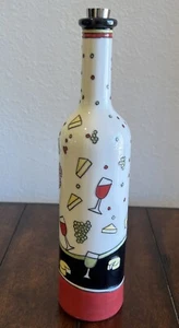 Benaya Wine Bottle Hand Crafted Porcelain & Enamel signed JP 06. Vintage Piece - Picture 1 of 6