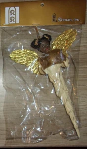 Roman Inc 7" African American Singing Icicle Angel Ornament - NEW OLD STOCK - Picture 1 of 2