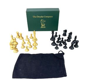 Vintage DRUEKE Chess Set by Drueke Original Box COMPLETE 32pc Set w Bag