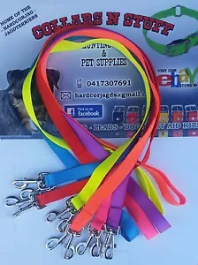 Dog lead double clip hound pet greyhound pig dog 25mm 6 colours - Picture 1 of 13
