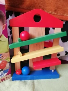Rollbahn Kugelbahn von Eichhorn Holz ab 1 Jahr - Bild 1 von 3