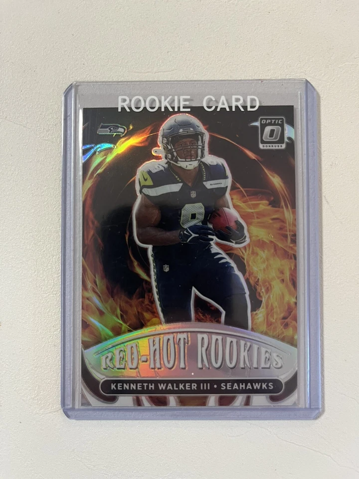 Kenneth Walker III Red Hot Rookies Silver Prizm 2022 Optic NFL Rookie RC SP - Image 1 of 2