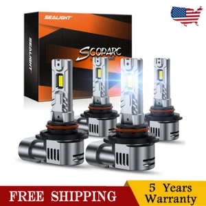  S2S 9005/HB3 9006/HB4 Bulbs Combo 44000LM Halogen Replacement Light - Picture 1 of 9
