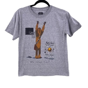 Camiseta Tejida Juvenil Star Wars Gris Medio Manga Corta Chewbacca Storm Troopers - Imagen 1 de 10