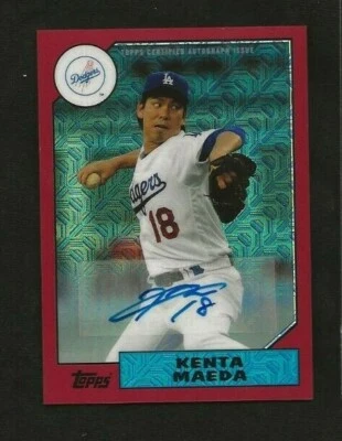 Kenta Maeda 2017 Topps Silver Pack Auto Red Serial #d 3/5 Los Angeles Dodgers - Image 1 of 2