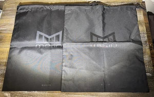 DOS Bolso Sombrero Melin Negro Nylon con Cordones NUEVO BOLSO SOLAMENTE (2) - Imagen 1 de 1