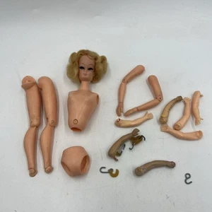 Vintage Uneeda Dollikin Fashion Doll Articulated Rooted Hair TLC Lot Parts - Picture 1 of 10