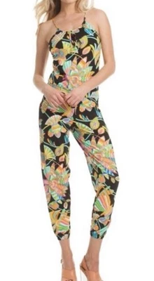 Trina Turk Women S  Tahitian  Jumpsuit Swim Cover Up Stretchy Beach Tropical - Image 1 of 4