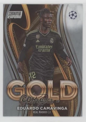 2022-23 Stadium Club Chrome UEFA Competitions Glimpses of Gold Eduardo Camavinga - Image 1 of 2