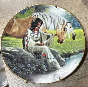 Plato de Coleccionista Daniel Wright “Flor de la Pradera” Indio Nativo Americano - Imagen 1 de 2