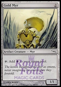 Gold Myr 1x FOIL MDN MTG Mirrodin Common MINT artifact white - Picture 1 of 1