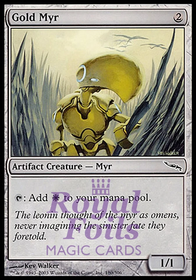 Gold Myr 1x FOIL MDN MTG Mirrodin Common MINT artifact white - Image 1 of 1
