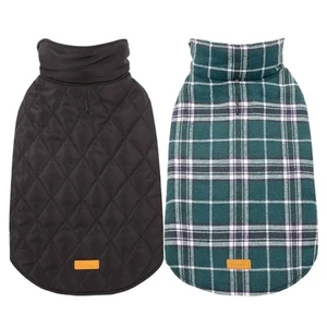 Chaqueta reversible acolchada y a cuadros para perro talla mediana nueva con etiquetas franela - Imagen 1 de 10
