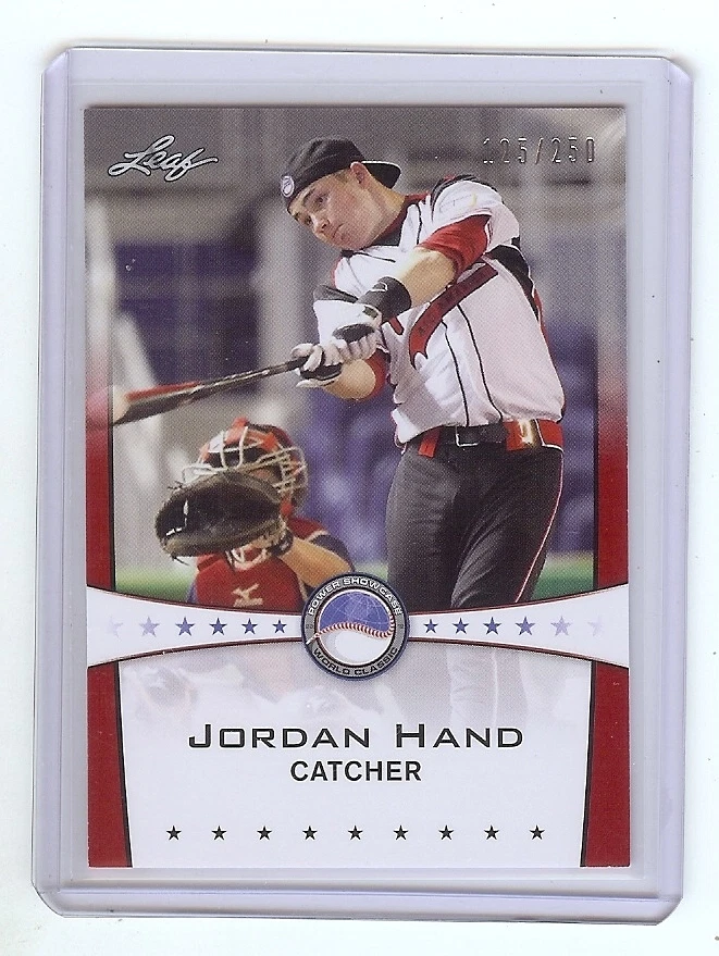 JORDAN HAND 2013 Leaf *POWER SHOWCASE* Ruby Version #d Card RC xx/250 - Image 1 of 1
