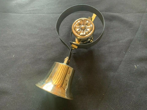 One Reclaimed Antique Brass & Steel Restored Victorian Servant Bell (BTS332) Cover