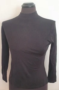 Jersey Schildkragen; Naturseide; schwarz; Größen 38, 40, 42,44. Top Qualität! - Bild 1 von 1