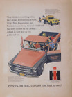 1958 International Trucks Vintage Print Ad harvester IH Twin Oaks Farm Job COOL