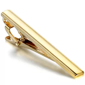 Gentleman Mens Metal Simple Necktie Tie Bar Clasp Clip Clamp Pin Party Wedding - Picture 1 of 14