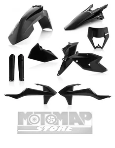 Full Kit Plastiche Acerbis Portafaro KTM EXC F EXCF 350 2017 2018 2019 Nero - Foto 1 di 1