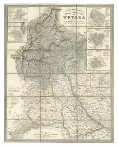 Antike Landkarte "Carta corografica della divisione di Novara" (Italien) Maggi, 1852 - Bild 1 von 11