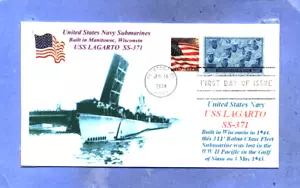 USS LAGARTO SS-371 World War II Lost Submarine Manitowoc Built Photo First Day - Picture 1 of 1