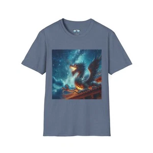 Dragon Protector Unisex T-Shirt, Mythical Creature Tee, Fantasy Shirt, Medieval - Picture 1 of 37