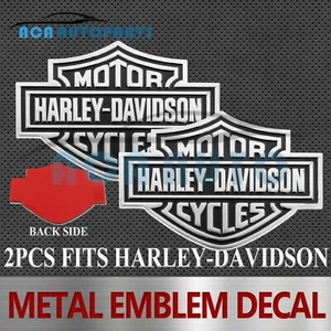 2PCS For Harley Davidson Style Metal Motorcycle Fuel Tank Emblem Decal FAST SHIP - Bild 1 von 5