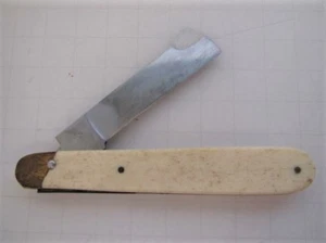 Cuchillo de afeitar fino vintage FONTENILLE PATAUD Coutellerie mango de hueso roto - Imagen 1 de 1