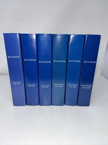Lot Of 6 ~ 1991-2002 Wisconsin Blue Book Government Uninterrupted Run - Staging - Picture 1 of 5
