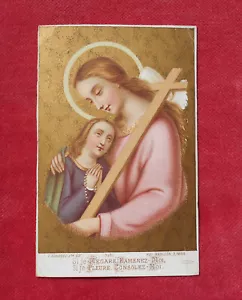 SI JE M'EGARE RAMENEZ MOI : Image Pieuse XIX ! - Imagen 1 de 2