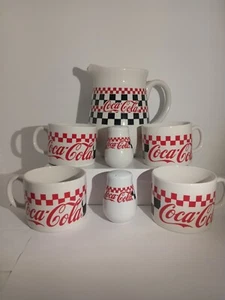 COCA COLA 1996 Diner Style 7-teiliges GIBSON STONEWARE Servierset SAMMLERSTÜCK!! - Bild 1 von 16
