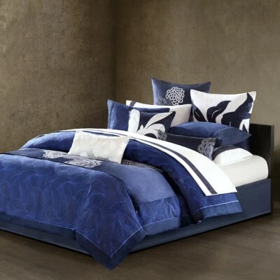 Natori Origami Mum King Duvet Blue NA12-2603 - Image 1 of 2