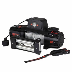 SCAR 12 12000 lb. Cabrestante con cable de acero y control remoto inalámbrico para Jeep Ford Toyota - Imagen 1 de 6