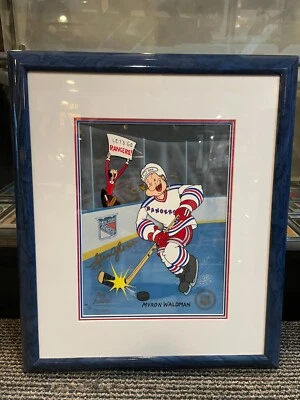 Myron Waldman Popeye 1994 aceite de oliva Adam Graves Rangers firmado celda Le 21/25 Foto 1 de 4