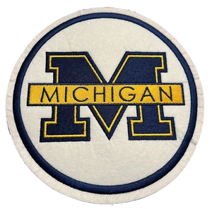 Embroidered/Tackle Twill Iron-on Patch - Michigan Wolverines - Picture 1 of 2
