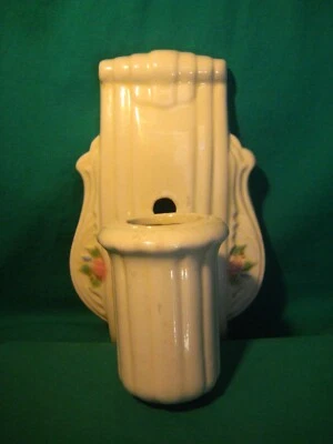 Aplique de pared vintage de cerámica marfil individual Foto 1 de 4