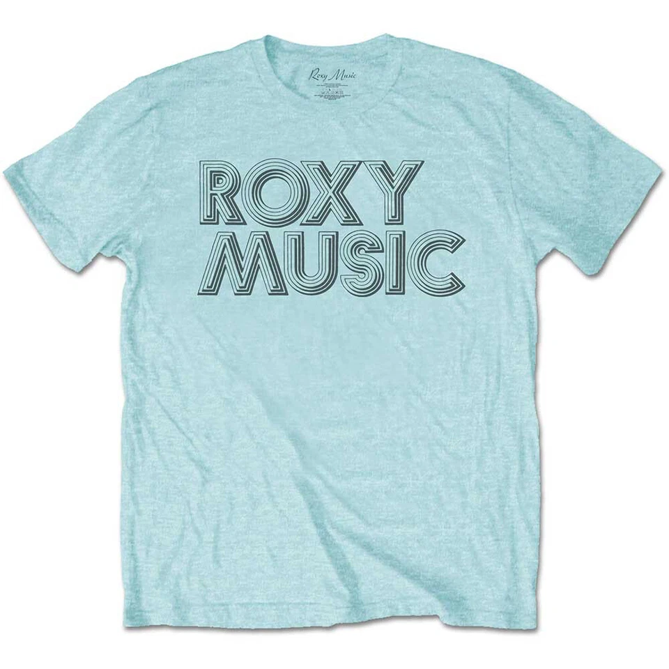 Roxy Music - Disco Logo - Sky Blue t-shirt - Image 1 of 1